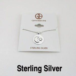 Giani Bernini "I Love You to the Moon & Back" Message Disc 18" Pendant Necklace